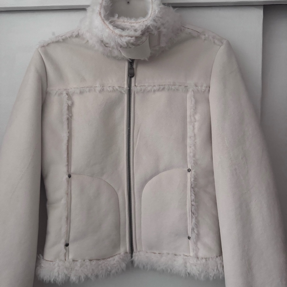 NWOT Bebe jacket women XS cream color - Picture 10 of 11